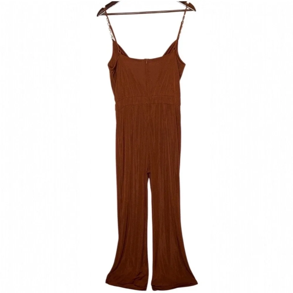 Jason Wu Emmett Cowl Neck Jumpsuit Rust size Large‎